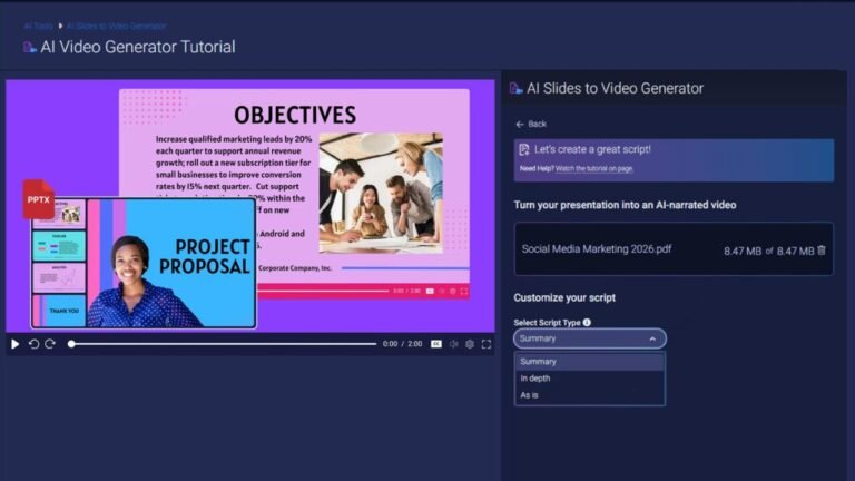 Slides to video with ScreenPal AI: from static to stunning – Screen Recorder & Video Editor