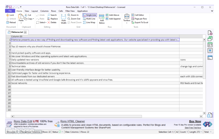 Rons Data Edit – Download for Windows